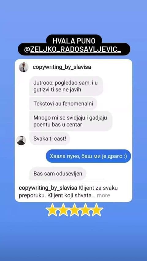 Copywriting: Željko Radosavljević