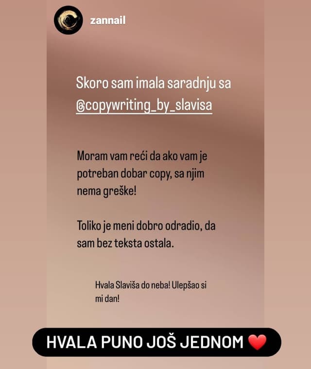 Copywriting: Zannail 1